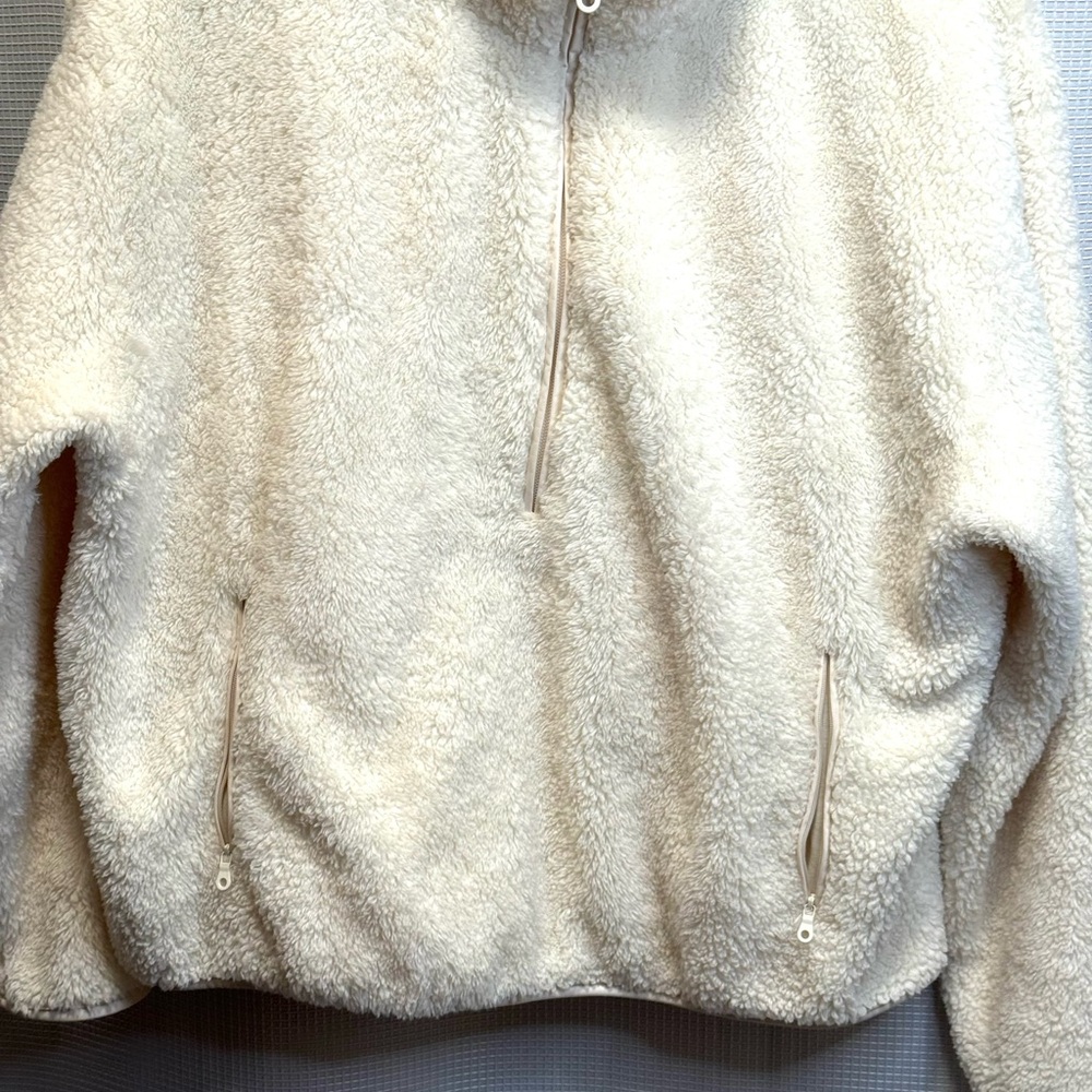 OFFLINE by Aerie Sherpa Quarter Zip Pullover Cream Large - Picture 4 of 9